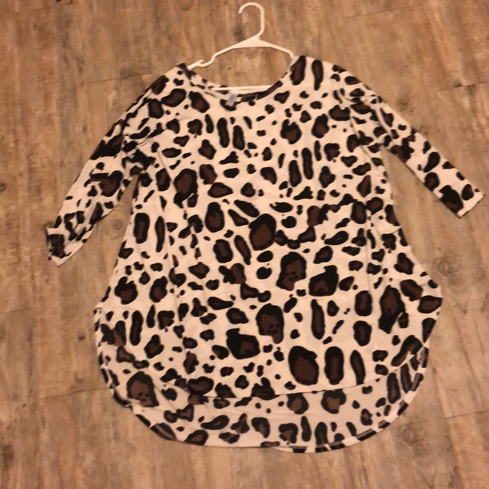 Hi/low animal print tunic from Paisley Grace